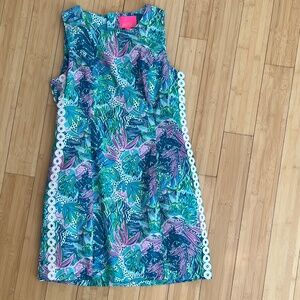 RARE PATTERN Lilly Pulitzer Mila Shift Dress Holiday in the Sun Size 10